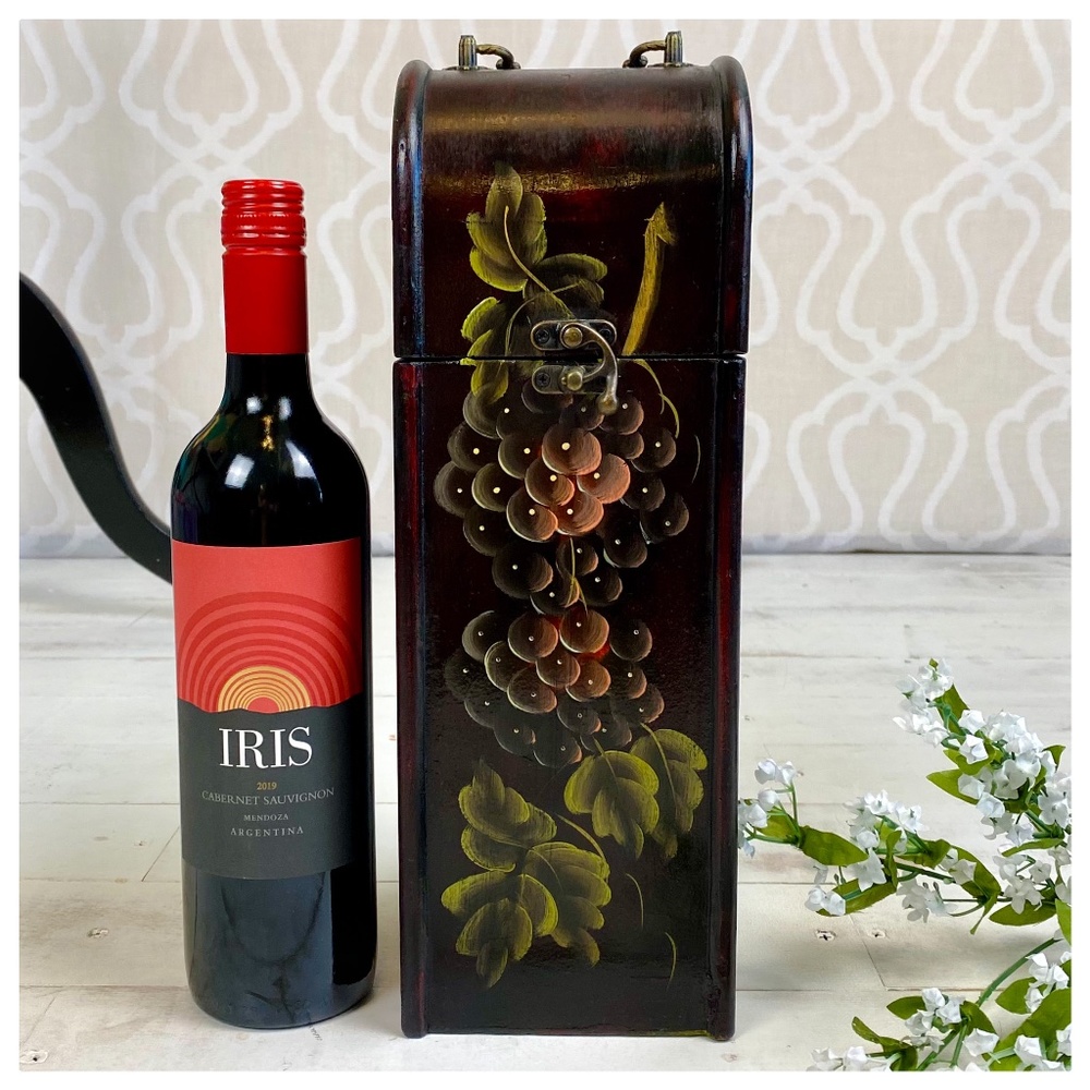 Old Vintage Wooden Art Wine Box